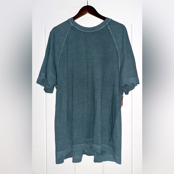 FP Movement By FP Icon Oversize Relax Fit Green Tee Shirt NEW Women L Casual - Picture 1 of 9